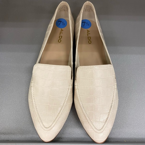 NEW Aldo Cadiella Embossed Faux Snakeskin Flats - Picture 3 of 6